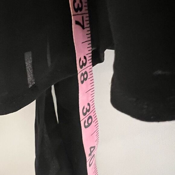 SHEIN Curve Black Wrap Dress Lace Cap Sleeves - Picture 6 of 11